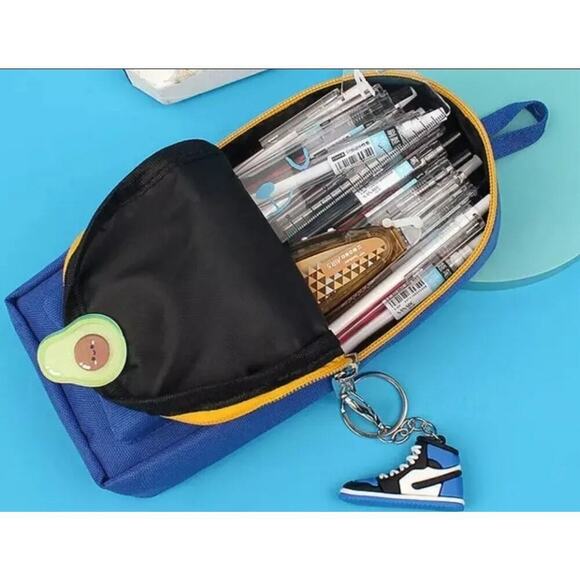 New Kobe Bry 24 Pencil Phone Bag With 1 Pack Pens 6 Waterproof School Black Gold - Picture 8 of 11